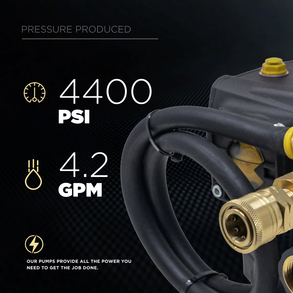 Centurion P4+ Direct Drive Triplex 4400 PSI 4.2GPM Pressure Washer Pump - 85.129.142B