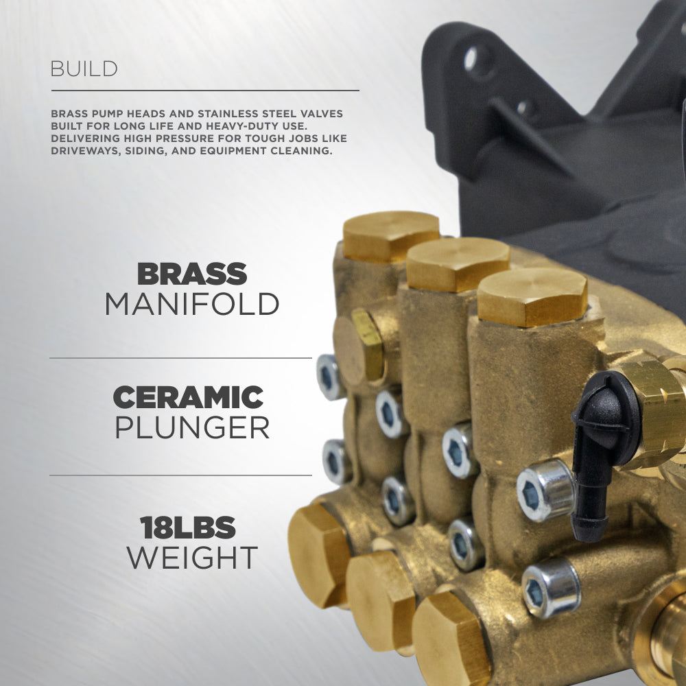 Centurion P4+ Direct Drive Triplex 4400 PSI 4.2GPM Pressure Washer Pump - 85.129.142B