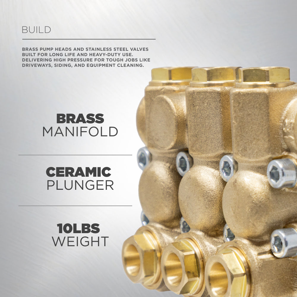 Centurion P3+ Direct Drive Triplex 3100 PSI 3.1GPM Pressure Washer Pump - 85.129.105B