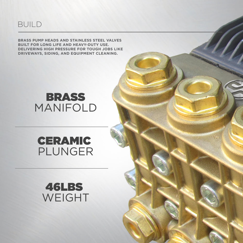 Centurion P11 Belt Drive Triplex 5100 PSI 5.2 GPM Pressure Washer Bare Pump – 85.120.159B